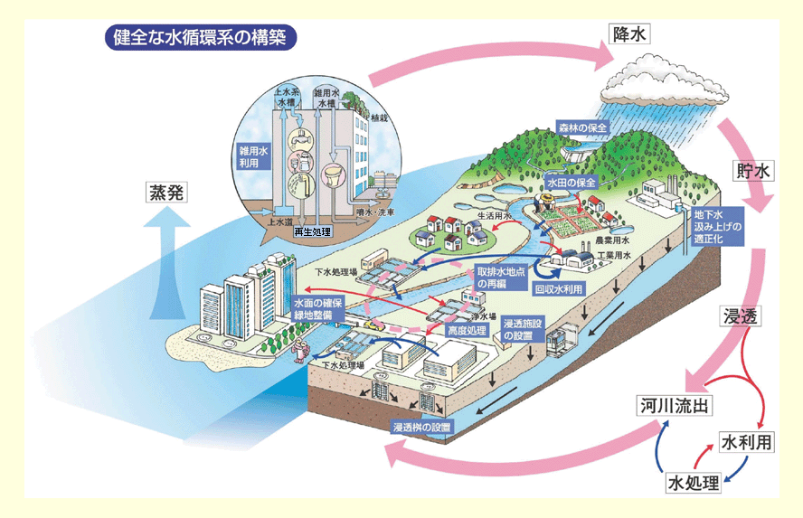 トピックス:水循環基本法と水循環基本計画) 地圏水循環の数理 流域水環境の解析法