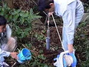 地下水採取の様子