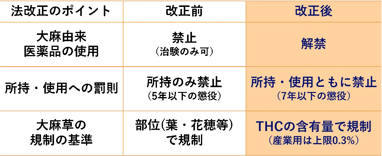 表：法改正の概要