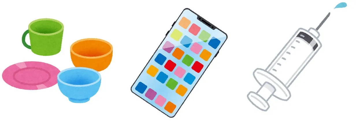 画像：いろいろなプラスチック製品